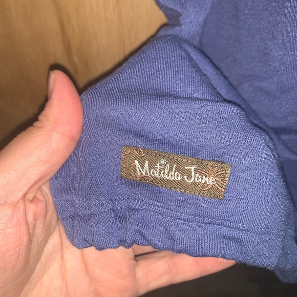 Matilda Jane “let’s go” blue hooded pullover sweatshirt top size L - Picture 7 of 8